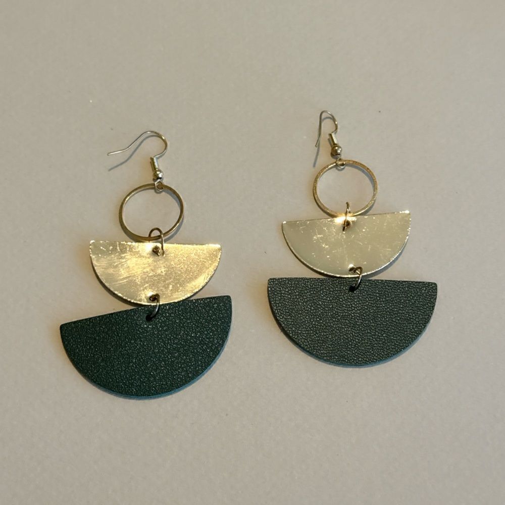 Geo dangle earrings M892 - Picture 3 of 5